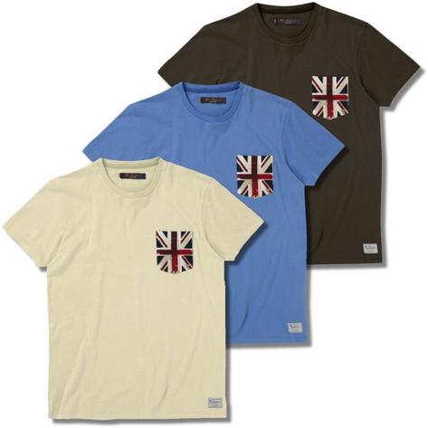 Ben Sherman Mod Union Jack Flag Pocket Ultra Soft T Shirt Preview